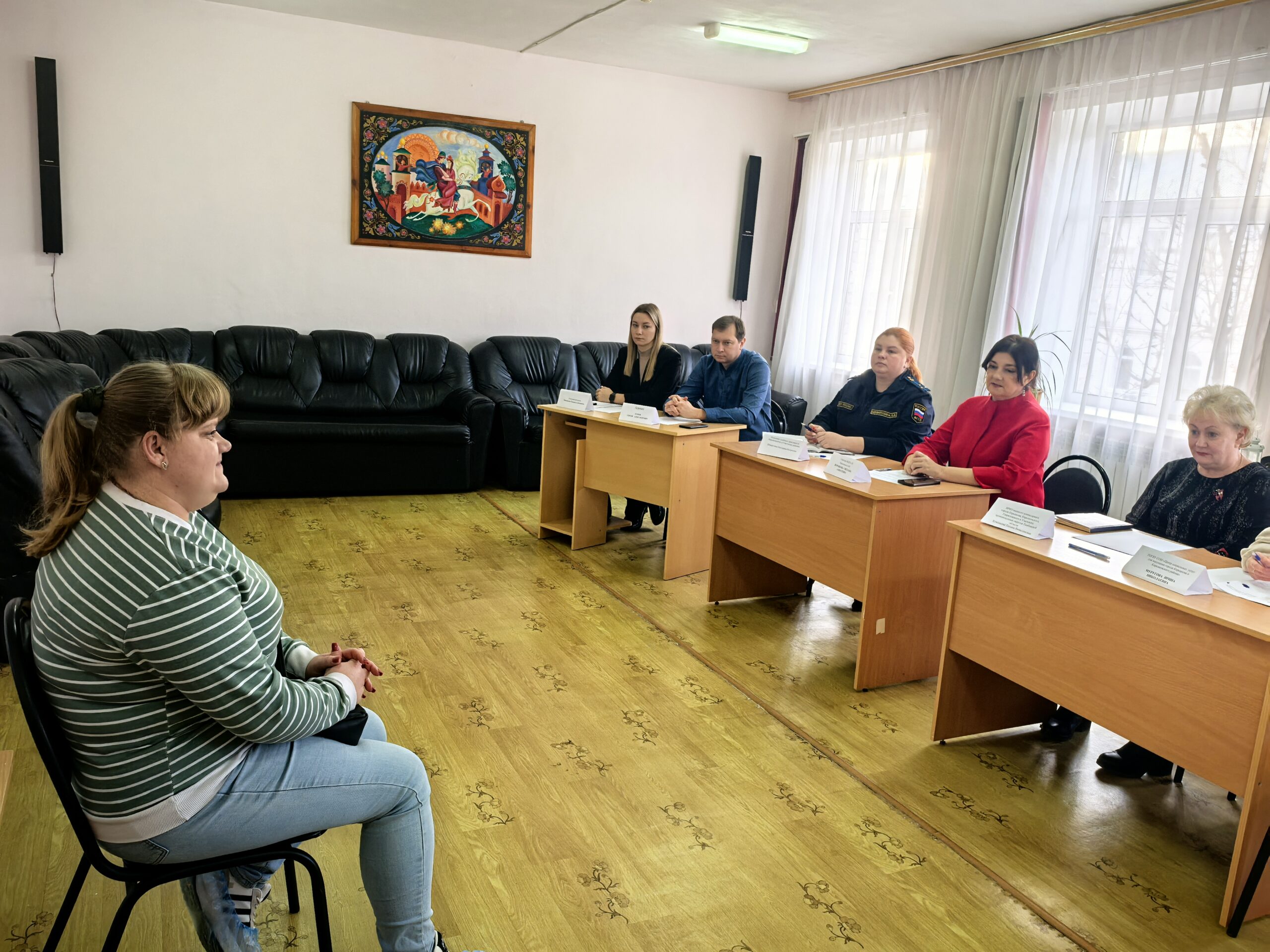 во время встречи